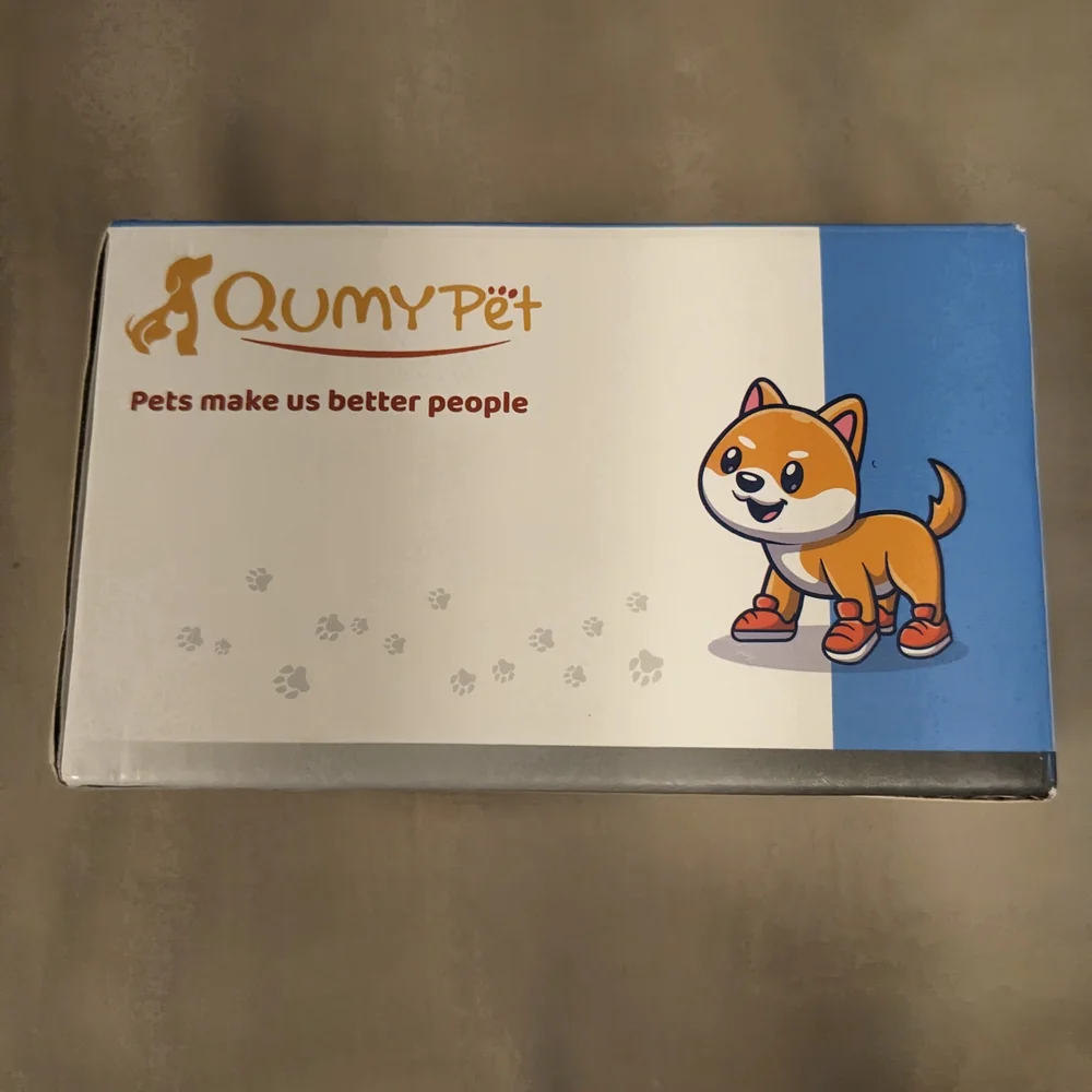 Qumy Waterproof Dog Shoes/Paw Protectors Anti-slip Sole Size 5 (40-55 lbs)